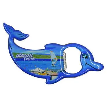 Toptan Alaçatı Bölgesi Temalı Myros Metal Yunus Açacak Magnet 102x67 mm - 7
