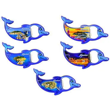 Toptan Kuşadası Temalı Myros Metal Yunus Açacak Magnet 102x67 mm - 3