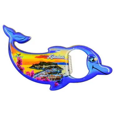 Toptan Kuşadası Temalı Myros Metal Yunus Açacak Magnet 102x67 mm - 6