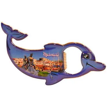 Toptan Marmaris Temalı Myros Metal Yunus Açacak Magnet 102x67 mm - 5