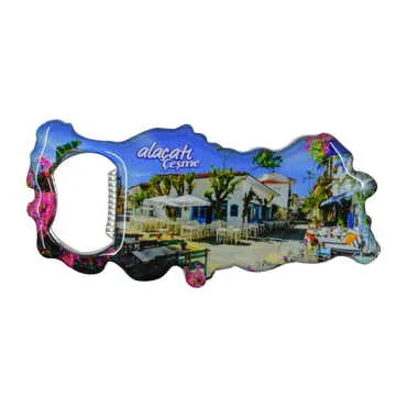 Toptan Alaçatı Bölgesi Temalı Myros Metal Harita Açacak Magnet 100x45 mm - 3