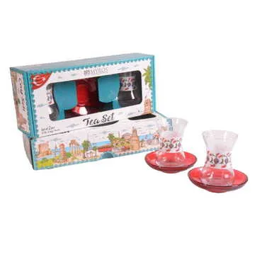 Colored Tea Glass Set Of 2 Pcs - 7