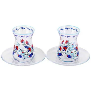Colored Tea Glass Set Of 2 Pcs - 10