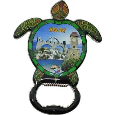 Belek Themed Turtle Shaped Metal Magnetic Bottle Opener 103x75 mm - 4