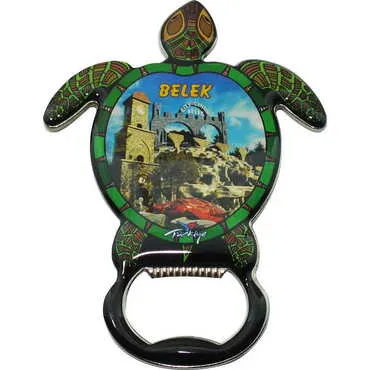 Belek Themed Turtle Shaped Metal Magnetic Bottle Opener 103x75 mm - 6