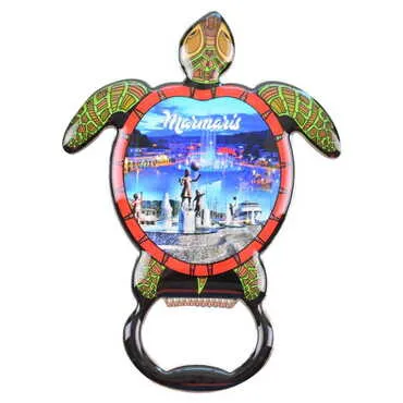 Toptan Marmaris Temalı Myros Metal Kaplumbağa Açacak Magnet 103x75 mm - 6