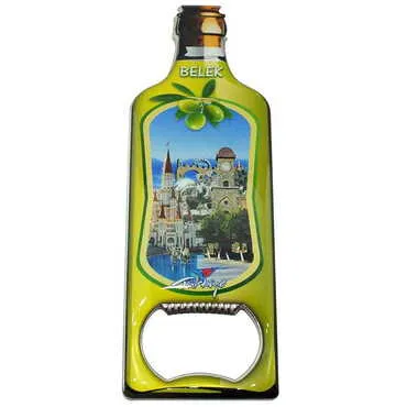 Belek Themed Bottle Shaped Metal Magnetic Bottle Opener 115x39 mm - 4