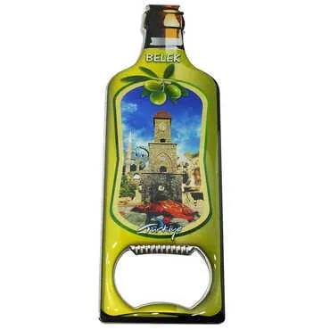Belek Themed Bottle Shaped Metal Magnetic Bottle Opener 115x39 mm - 5