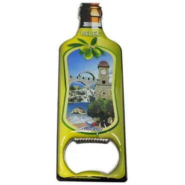 Belek Themed Bottle Shaped Metal Magnetic Bottle Opener 115x39 mm - 6