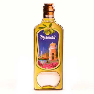 Toptan Marmaris Temalı Myros Metal Yağ Şişesi Açacak Magnet 115x39 mm - 4