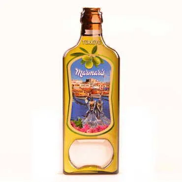 Toptan Marmaris Temalı Myros Metal Yağ Şişesi Açacak Magnet 115x39 mm - 5