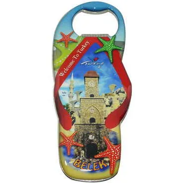 Toptan Belek Temalı Myros Metal Terlik Açacak Magnet 110x45 mm - 6