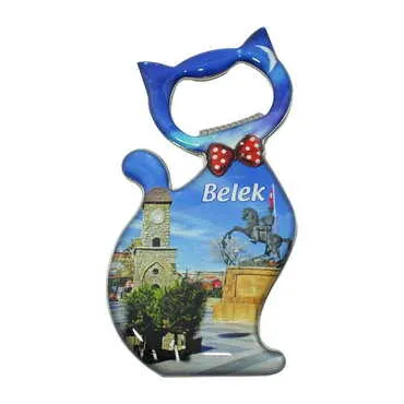 Belek Themed Cat Shaped Metal Magnetic Bottle Opener 97x48 mm - 4