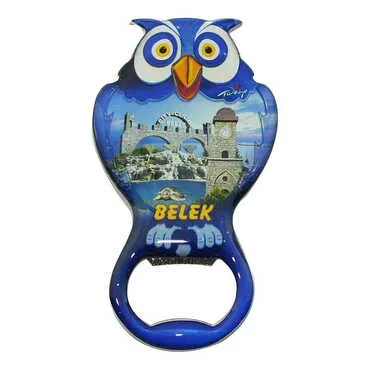 Toptan Belek Temalı Myros Metal Baykuş Açacak Magnet 88x47 mm - 5