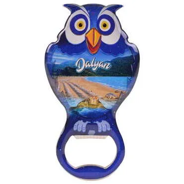 Dalyan Themed Owl Shaped Metal Magnetic Bottle Opener 88x47 mm - 5