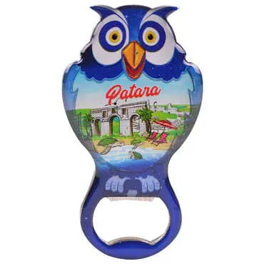 Toptan Patara Temalı Myros Metal Baykuş Açacak Magnet 88x47 mm - 5