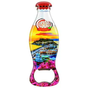 Kuşadası Temalı Myros Metal Kola Şişesi Açacak Magnet 120x41 mm - 6