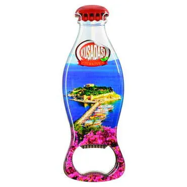 Kuşadası Temalı Myros Metal Kola Şişesi Açacak Magnet 120x41 mm - 7