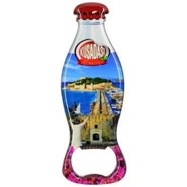 Kuşadası Temalı Myros Metal Kola Şişesi Açacak Magnet 120x41 mm - 8
