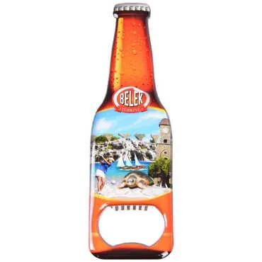 Belek Themed Beer Bottle Shaped Metal Magnetic Bottle Opener 130x39 mm - 5