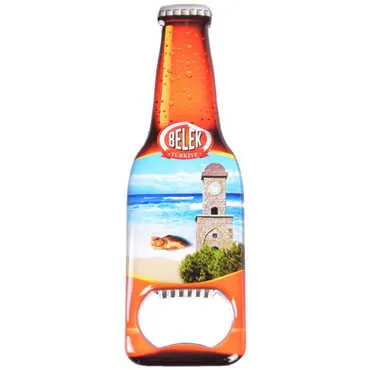Belek Themed Beer Bottle Shaped Metal Magnetic Bottle Opener 130x39 mm - 6