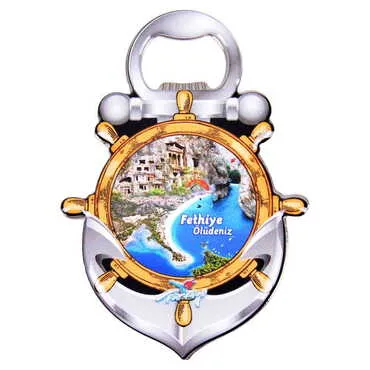 Toptan Fethiye Temalı Myros Metal Çapa Açacak Magnet 105x72 mm - 4