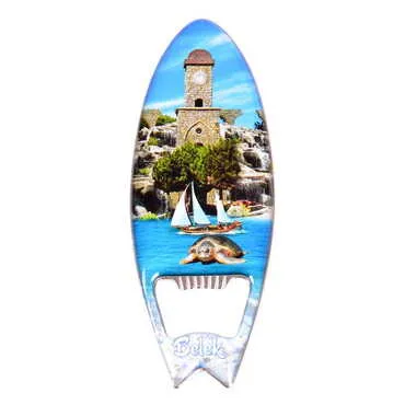 Toptan Belek Temalı Myros Metal Sörf Açacak Magnet 128x45 mm - 4