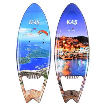 Toptan Kaş Temalı Myros Metal Sörf Açacak Magnet 128x45 mm - 3