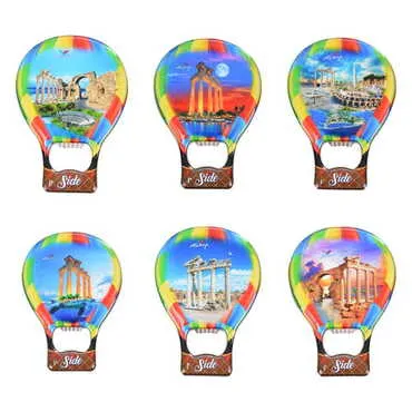Side Themed Baloon Shaped Metal Magnetic Bottle Opener 102x73 mm - 3