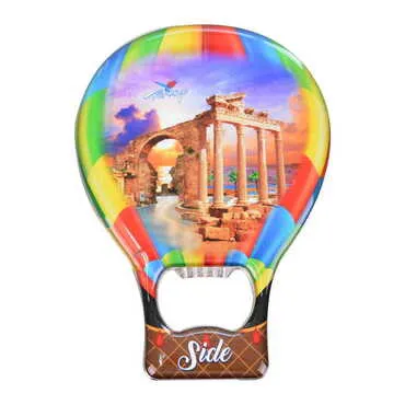 Side Themed Baloon Shaped Metal Magnetic Bottle Opener 102x73 mm - 4