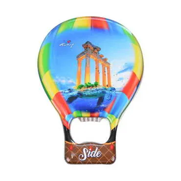 Side Themed Baloon Shaped Metal Magnetic Bottle Opener 102x73 mm - 5