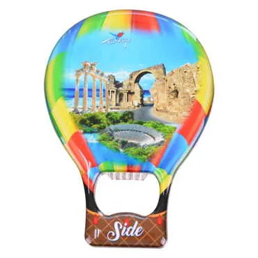 Side Themed Baloon Shaped Metal Magnetic Bottle Opener 102x73 mm - 8
