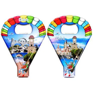 Belek Themed Parachute Shaped Metal Magnetic Opener 113x75 mm - 3
