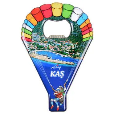 Kas Themed Parachute Shaped Metal Magnetic Opener 113x75 mm - 4