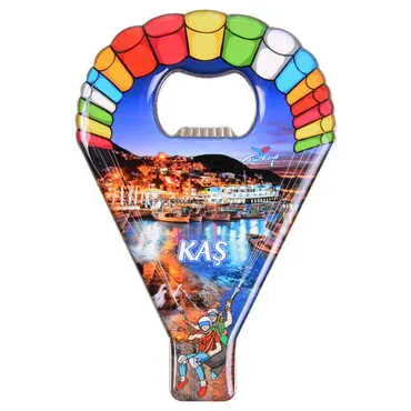 Kas Themed Parachute Shaped Metal Magnetic Opener 113x75 mm - 5