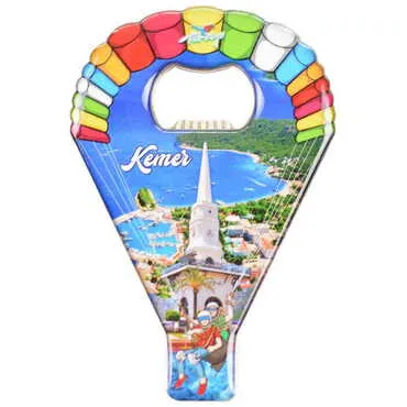 Kemer Themed Parachute Shaped Metal Magnetic Opener 113x75 mm - 4
