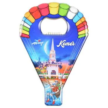 Kemer Themed Parachute Shaped Metal Magnetic Opener 113x75 mm - 5