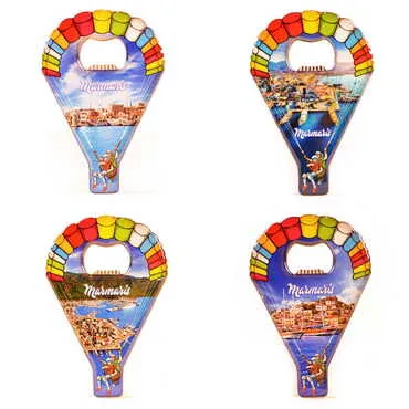 Toptan Marmaris Temalı Myros Metal Paraşüt Açacak Magnet 113x75 mm - 3