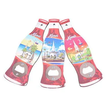 Toptan Kemer Temalı Myros Ahşap Cola Şişesi Açacak Magnet 200x66 mm - 2