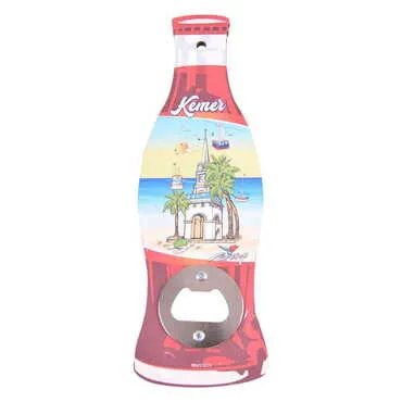Toptan Kemer Temalı Myros Ahşap Cola Şişesi Açacak Magnet 200x66 mm - 4