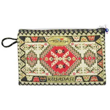 Kusadasi Themed Turkish Woven Purse 100x155 mm - 11