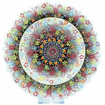Turkish Ceramic Relief Plate 25 Cm - 6
