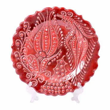 Turkish Ceramic Turquoise Plate 18 Cm - 5